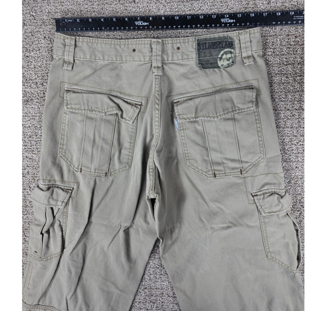 Vtg Levis SilverTab Trooper Cargo Pants Mens 32x28 Khaki Tan Baggy Y2K Tactical - Picture 10 of 11